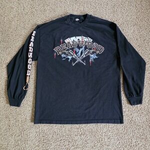 Alstyle Deadwood Wild Bill Rides Again Graphic Long Sleeve Shirt‎ Black XL Mens